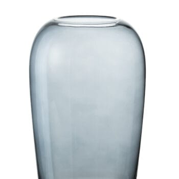 Vase Egg Glass Grey Large