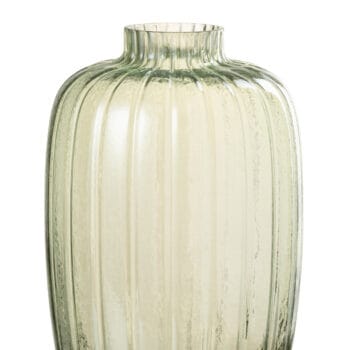 Vase Lines Glass Green Large