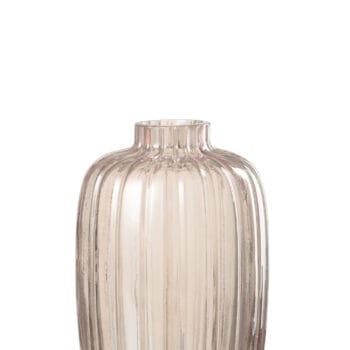 Vase Lines Glass Pink Small
