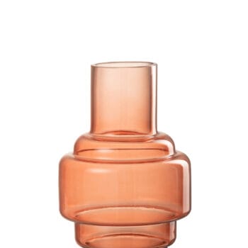 Vase Stairs Glass Red Small