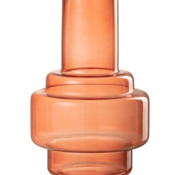 Vase Stairs Glass Red Large