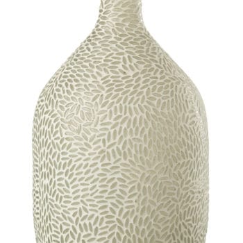 Vase Mosaic Glass Grey/White Large
