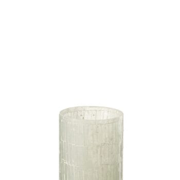 Vase Mosaic Glass Light Grey Small