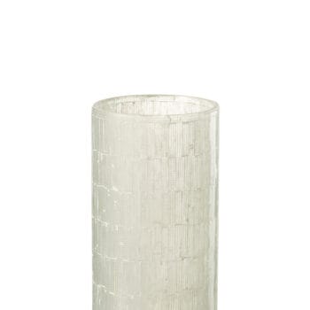 Vase Mosaic Glass Light Grey Medium