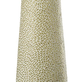 Vase Mosaic Glass Green/White Large