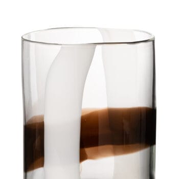 Vase Iggy Glass White/Brown Small