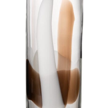 Vase Iggy Glass White/Brown Large
