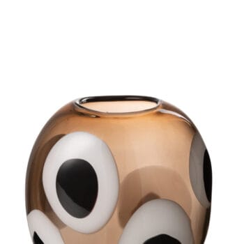 Vase Izzy Glass White/Brown Small