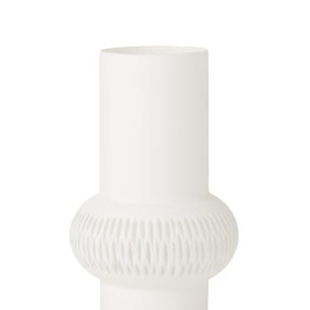 Vase Stripe Ball Glass White Small