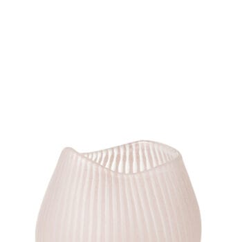 Vase Stripe Glass Light Pink Small