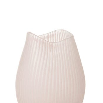 Vase Stripe Glass Light Pink Large