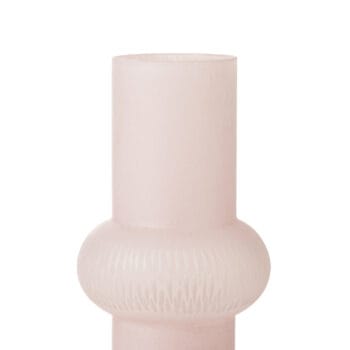 Vase Stripe Ball Glass Light Pink Small