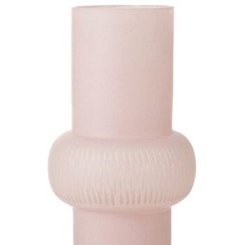 Vase Stripe Ball Glass Light Pink Large