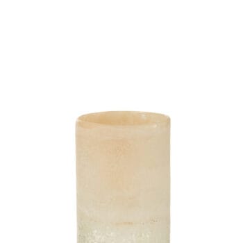 Vase Cylinder Glass Beige Small