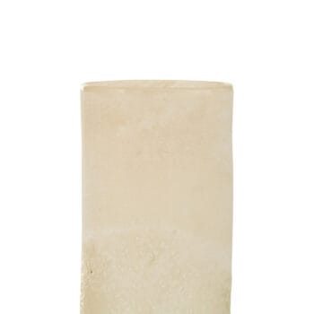 Vase Cylinder Glass Beige Medium