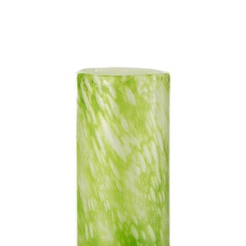 Vase Marble Glass Green/White Large