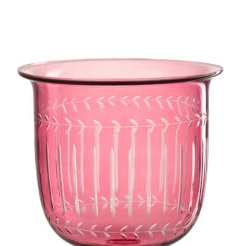 Vase Roman Stem Glass Red