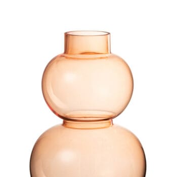 Vase Globes Glass Orange Small