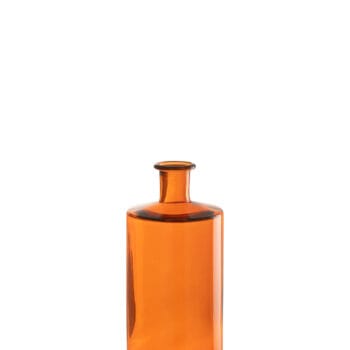 Vase Wide Glass Orange Medium