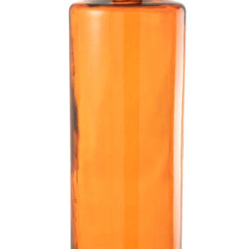 Vase Wide Glass Orange Large