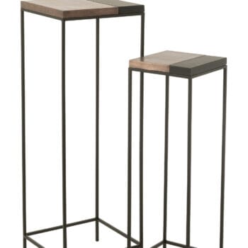 Set Of 2 Side Table High Bronze/Black