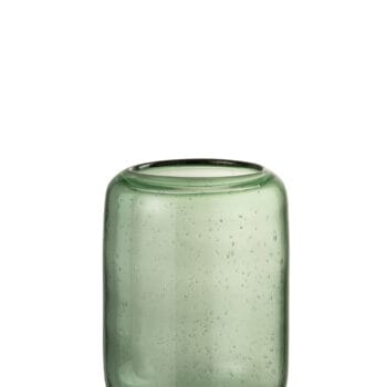 Vase Nora On Foot Round Glass Light Green Small