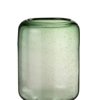 Vase Nora On Foot Round Glass Light Green Large