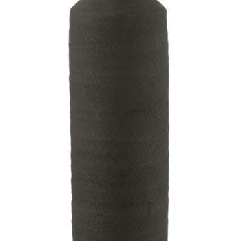 Vase Cylindrical Clay Black Large