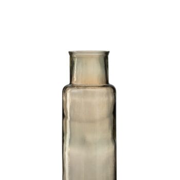 Vase Cylinder Glass Light Brown Medium