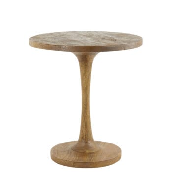 Side table 50x55 cm BICABA wood matt dark brown