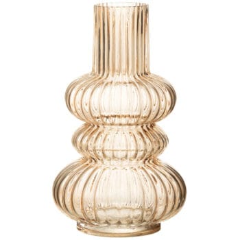 LAZO hoge glazen vaas zalm oranje 30cm