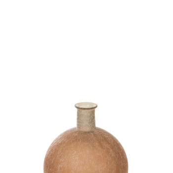 Vase Ball Glass Beige Wash