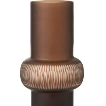 Vase Stripe Ball Glass Brown Large