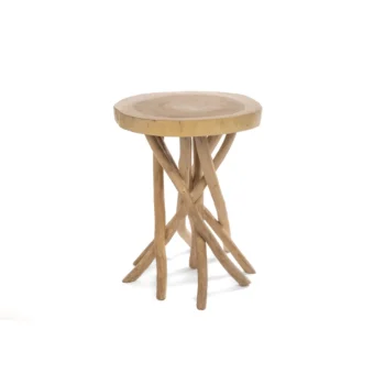 TARIDA plantentafel hoog teakhout 75cm