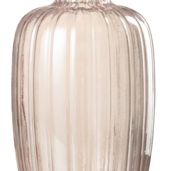 Vase Lines Glass Pink Large