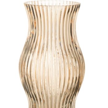 LAZO hoge vaas van glas in zalm oranje 26cm