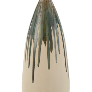 VAAS VERF KERAMIEK NATUREL/GROEN LARGE