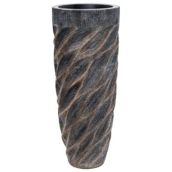 UNDA hoge zwart bronzen vaas 90cm